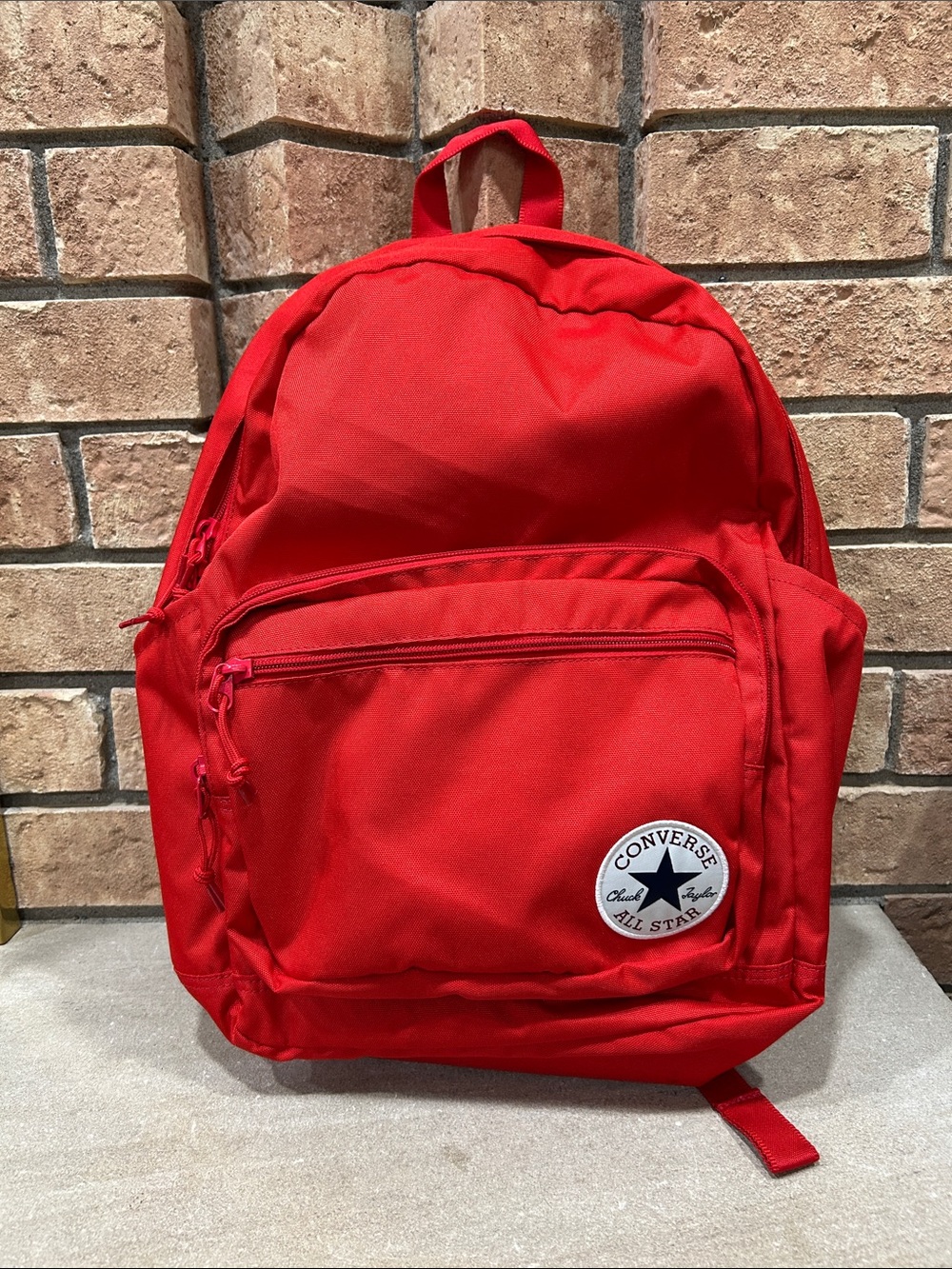 Converse Red Men's Backpack with Logo Patch